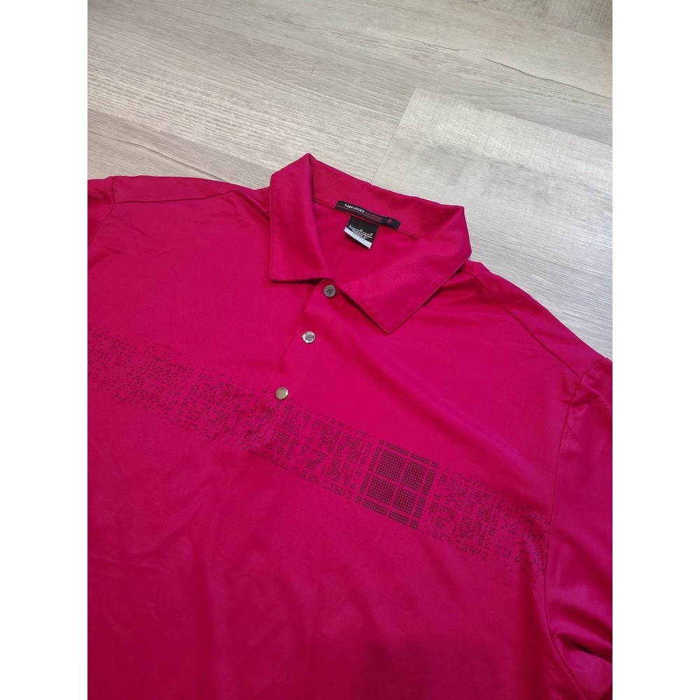 Nike Tiger Woods Collection Golf Polo Shirt Men's Size XL  Fit Dry‎ Red